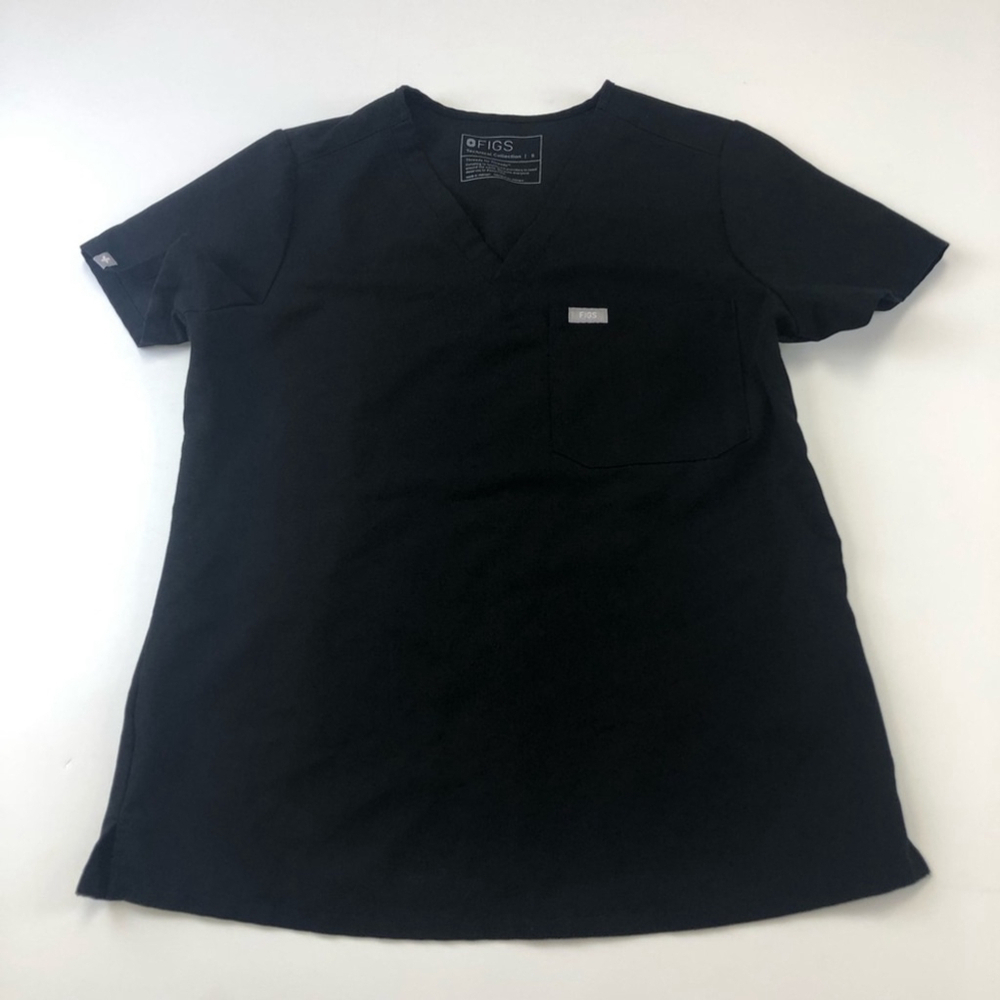 Figs black technical short sleeve mens scrub top Medium